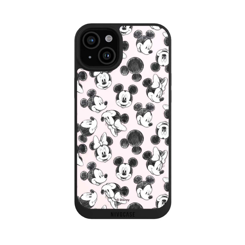 iPhone 15 Plus NIVOpure Minnie & Mickey Viele Gesichter Pink