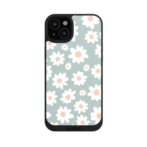 Apple iPhone 15 Plus NIVOpure Gänseblümchen Muster grün