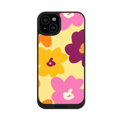 Apple iPhone 15 Plus NIVOpure Retro Blumenmuster bunt