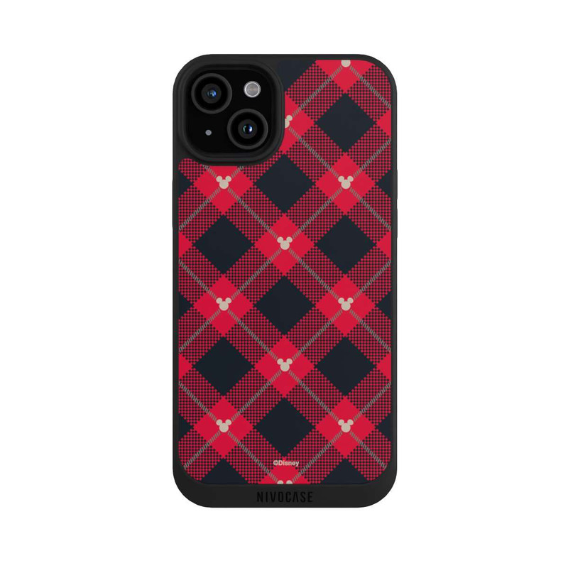 iPhone 15 Plus NIVOpure Mickey Weihnachtsmuster Rot