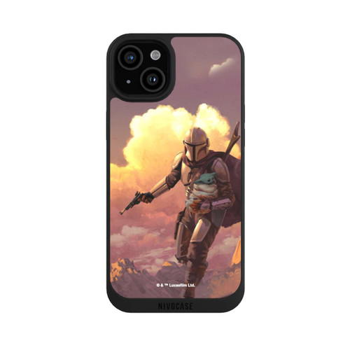Apple iPhone 15 Plus NIVOpure Der Mandalorianer und Grogu Sonnenguntergang Wolken