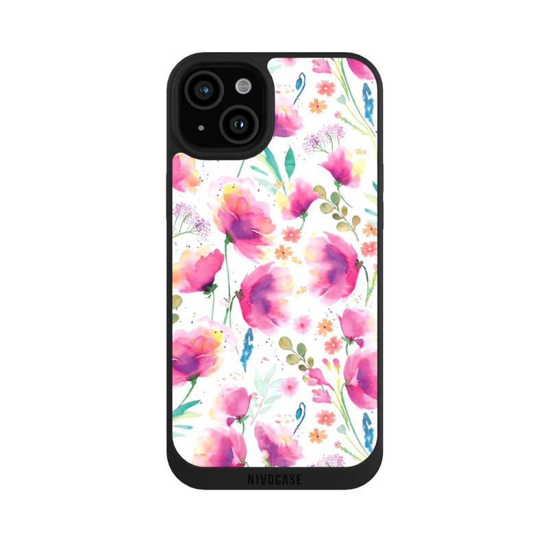 iPhone 15 Plus NIVOpure Abstrakte Mohnblumen aquarell