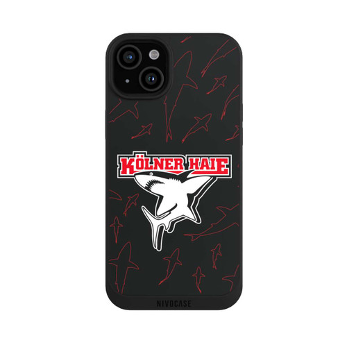 Apple iPhone 15 Plus NIVOpure Haie Muster Rot