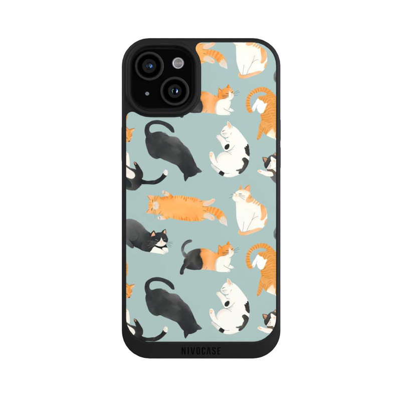 iPhone 15 Plus NIVOpure Cats Pattern