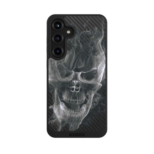Samsung Galaxy S25+  NIVOpure rauchender Totenkopf Carbon