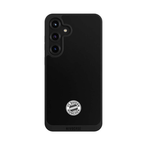 Samsung Galaxy S25+  NIVOpure Klassisches FCB Logo Klein - Weiß auf Schwarz