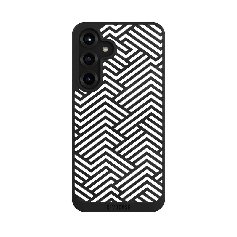 Galaxy S25 + NIVOpure Schwarz und Weiß ZigZag