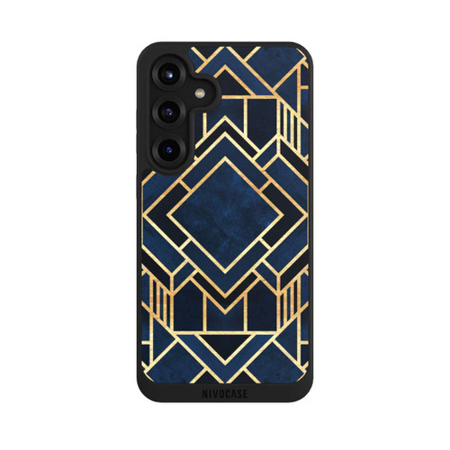 Samsung Galaxy S25+  NIVOpure Kunst Deko Blau Golddruck