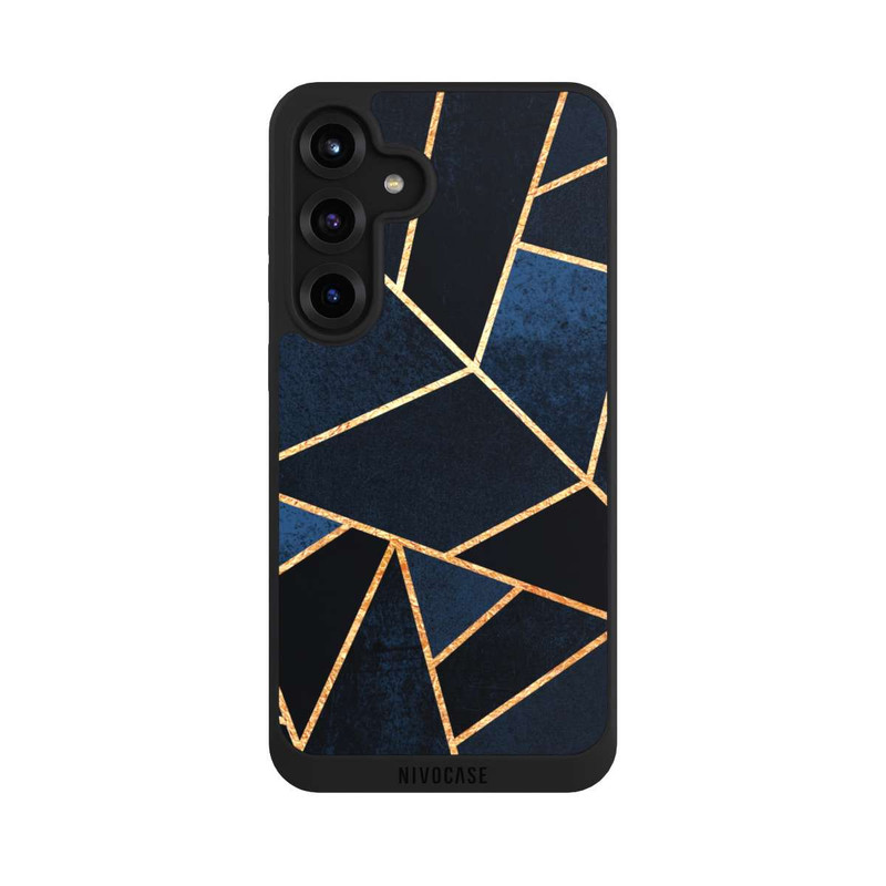 Galaxy S25 + NIVOpure Navy Stein Golddruck