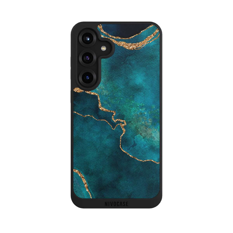 Galaxy S25 + NIVOpure Edelstein glänzend aquamarin