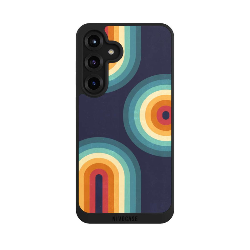 Galaxy S25 + NIVOpure Double Rainbow on Blue