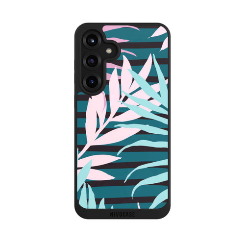 Samsung Galaxy S25+  NIVOpure Pastel Jungle Leaves Pink Teal Seamless