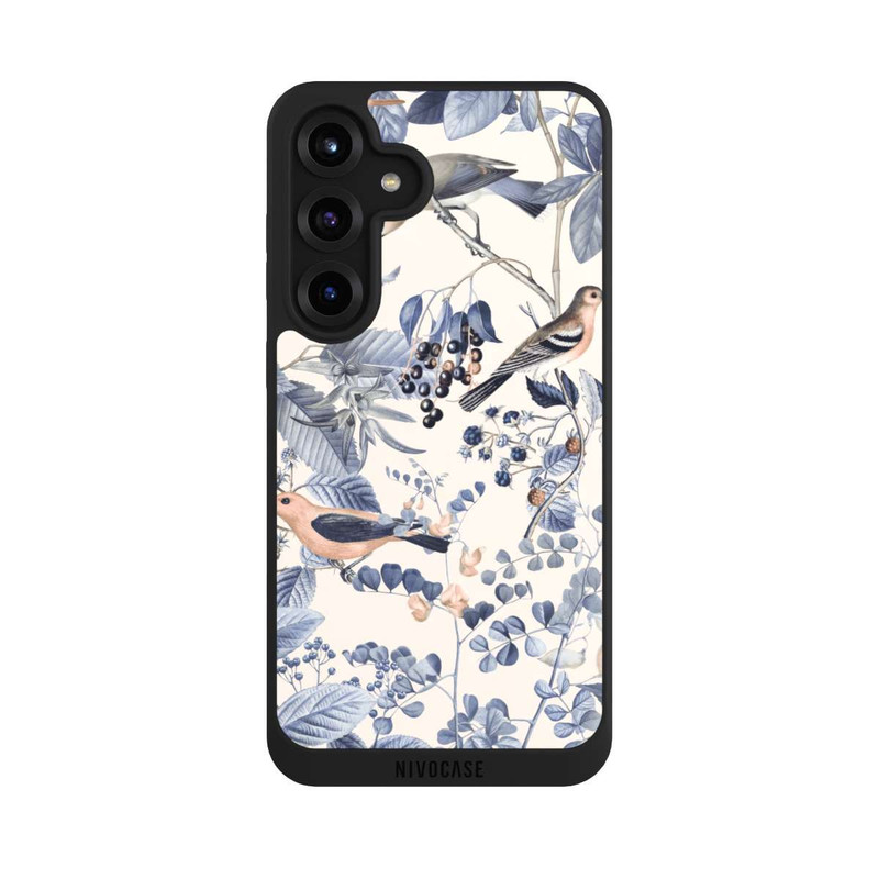Galaxy S25 + NIVOpure Vögel und Beeren in Beige
