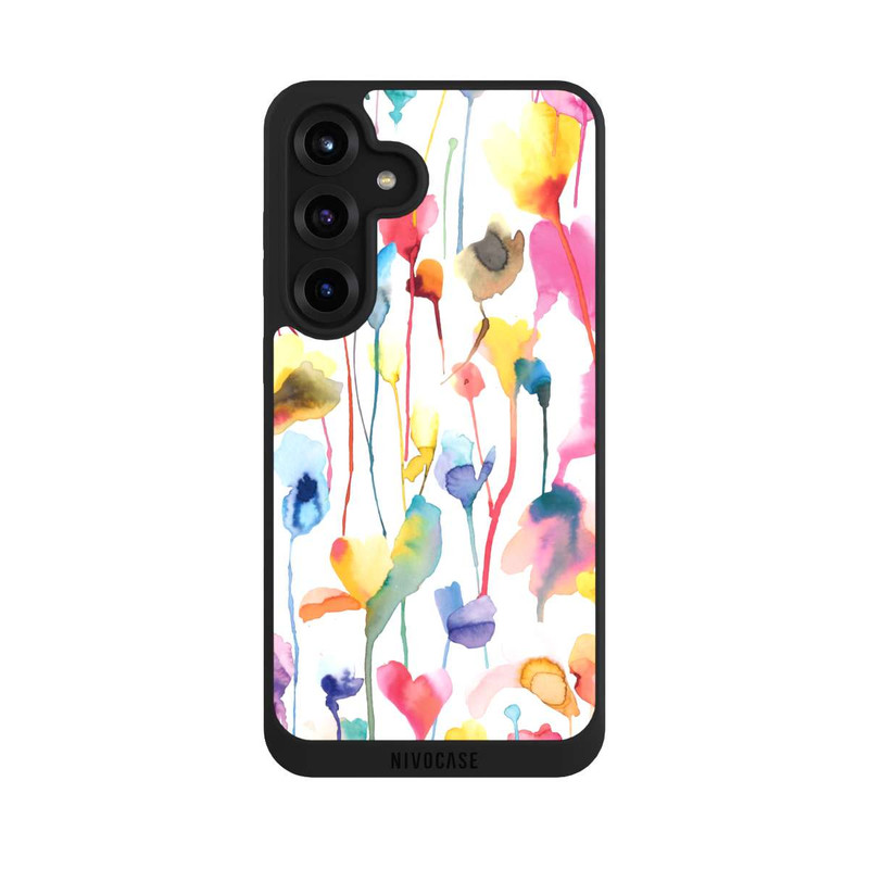 Galaxy S25 + NIVOpure Aquarell Wildblumen bunt