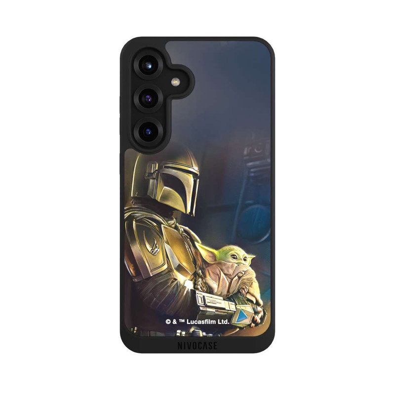 Galaxy S25 + NIVOpure Mandalorian and Grogu inside Ship