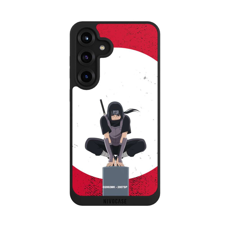 Galaxy S25 + NIVOpure Itachi Uchiha symbol red background