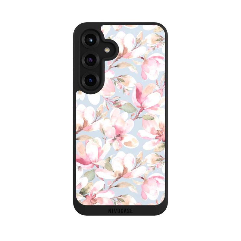 Galaxy S25 + NIVOpure Magnolien Blumen Pastellrosa