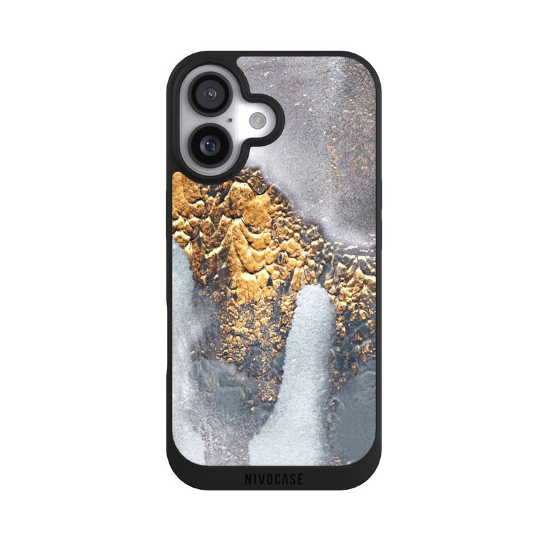 iPhone 17 NIVOpure Beton-Gold-Glitzerlook
