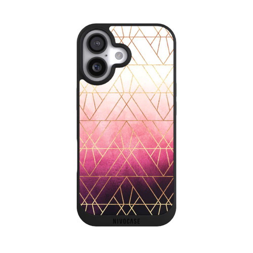 Apple iPhone 17 NIVOpure Pink Ombre Dreiecke Golddruck
