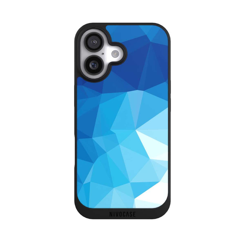 iPhone 17 NIVOpure Mosaïque Polygonale Bleue
