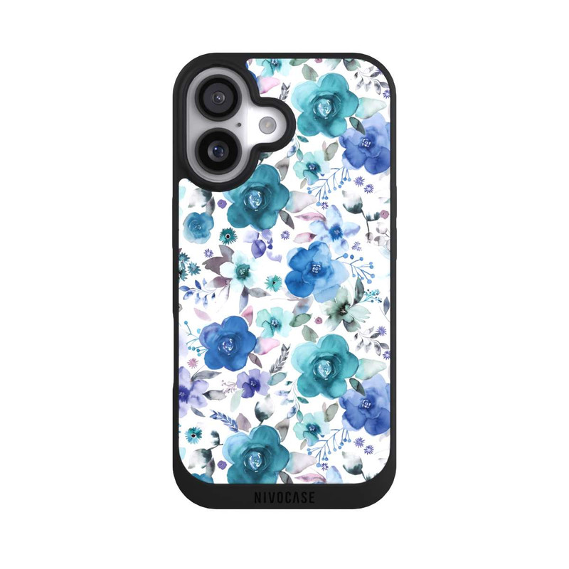 iPhone 17 NIVOpure Bouquets de fleurs d'hiver bleu
