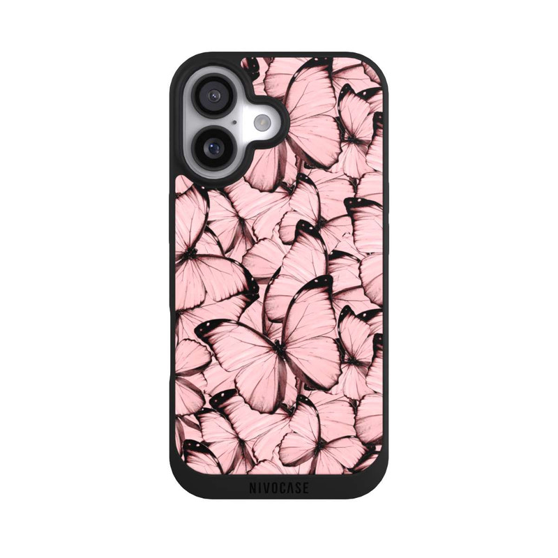 iPhone 17 NIVOpure Rosa Schmetterling-Muster