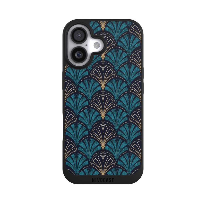 iPhone 17 NIVOpure Art Deco Aquamarin Gold