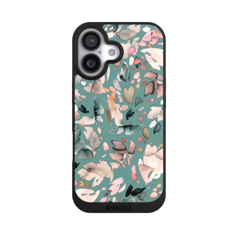 iPhone 17 NIVOpure Abstrakte Blumenblätter grün