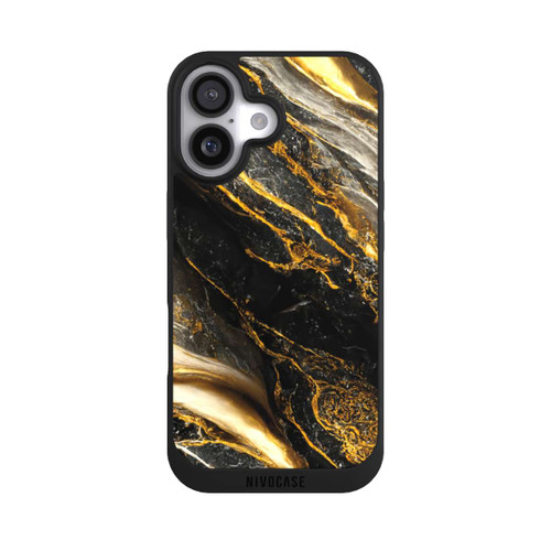 Apple iPhone 17 NIVOpure Schwarze Marmor Goldschichten
