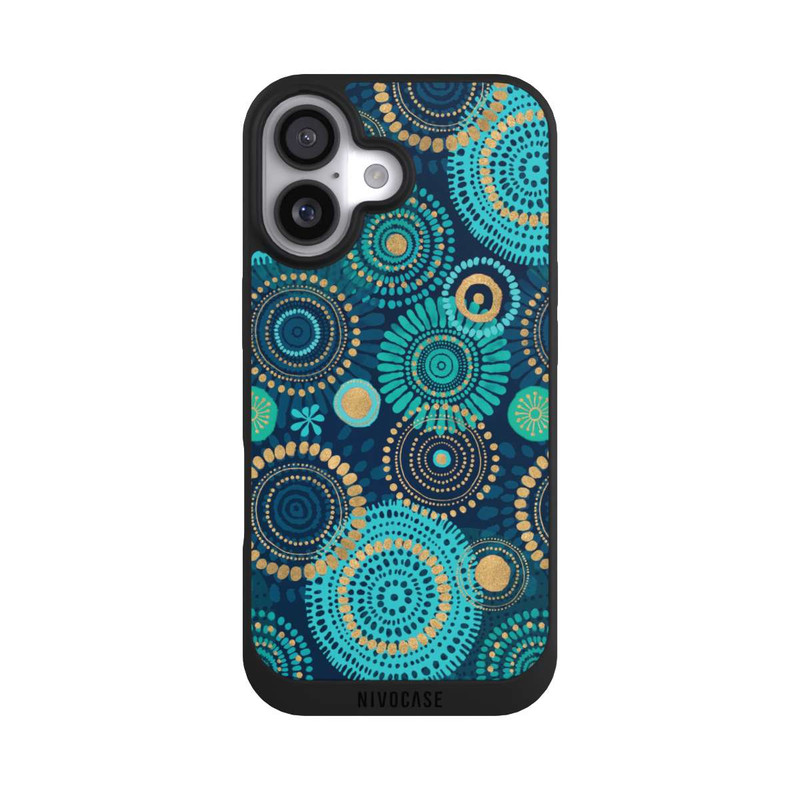 iPhone 17 NIVOpure Blockprint India Teal Gold