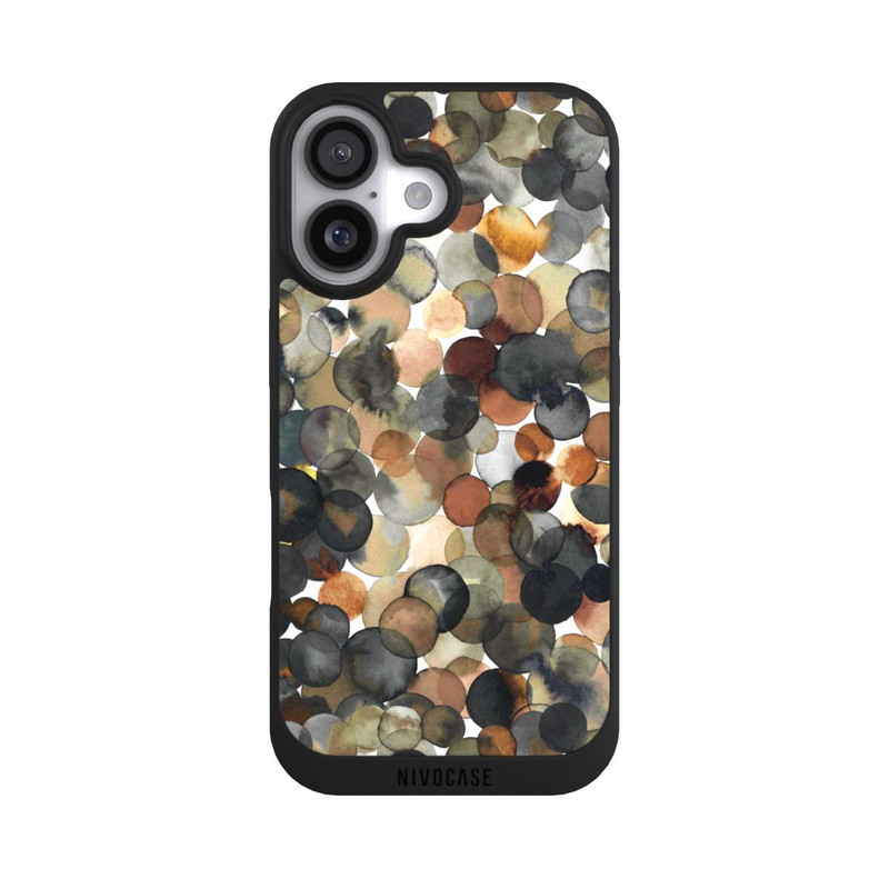 iPhone 17 NIVOpure Watercolor Dots Brown Pattern