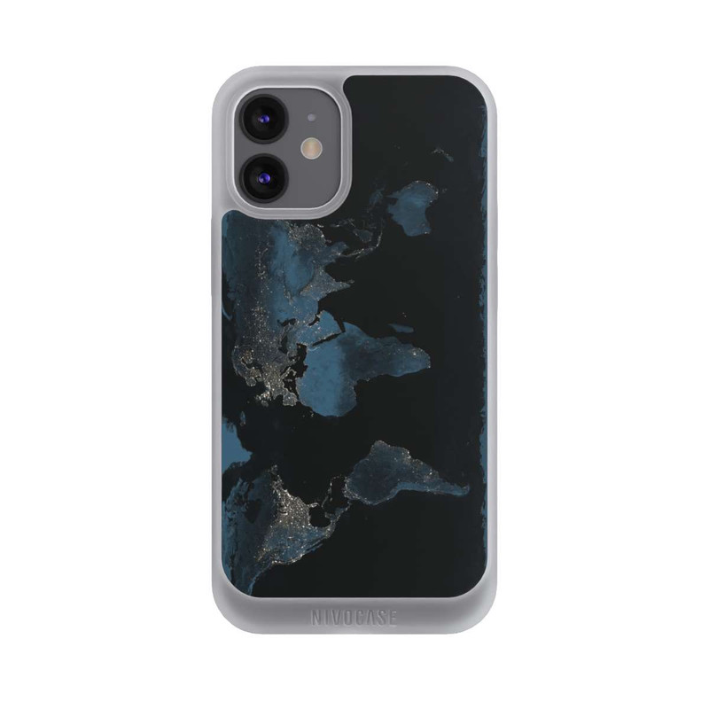 iPhone 12 mini NIVOpure Carte du Monde Nuit