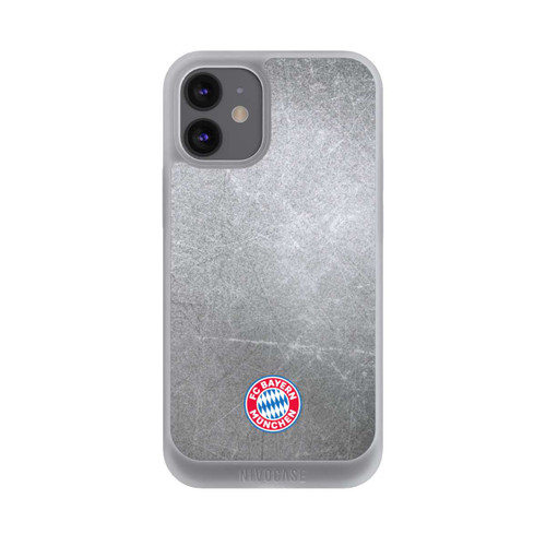 Apple iPhone 12 mini NIVOpure Klassisches FCB Logo Klein - Bunt auf Metalllook