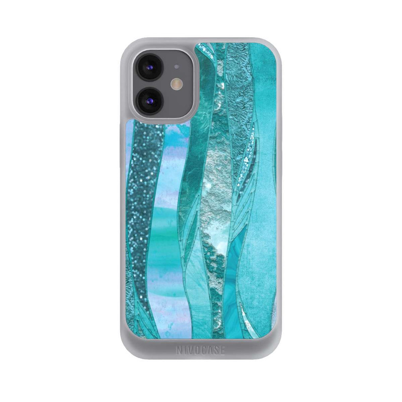 iPhone 12 mini NIVOpure glamouröser Glitzerlook blau