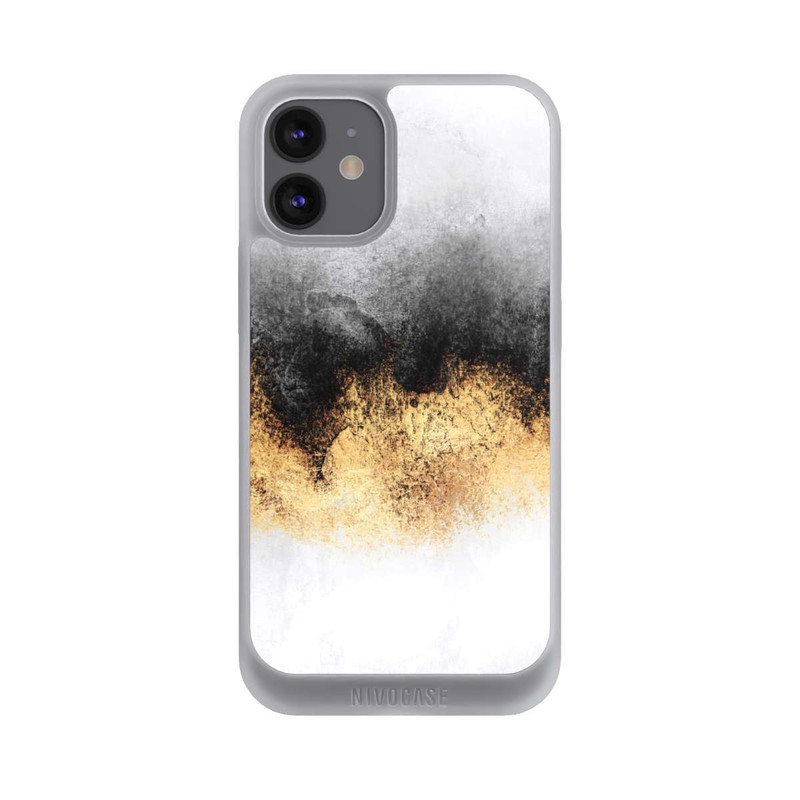 iPhone 12 mini NIVOpure Grauer Himmelstaub Golddruck