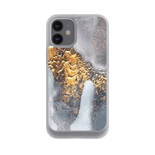 Apple iPhone 12 mini NIVOpure Beton-Gold-Glitzerlook