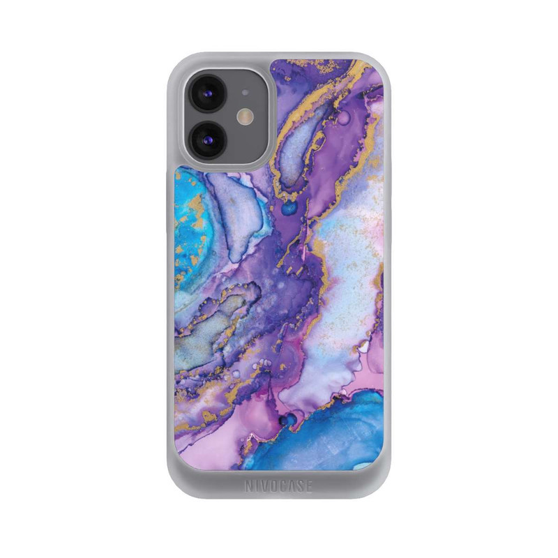iPhone 12 mini NIVOpure Strudel lila und blau