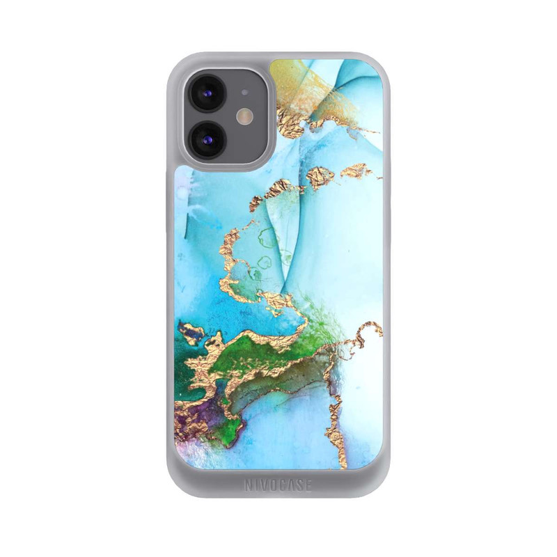 iPhone 12 mini NIVOpure Bunter Marmor-Glitzer-Look