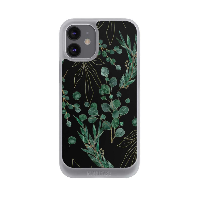 iPhone 12 mini NIVOpure Eukalyptusblätter schwarz
