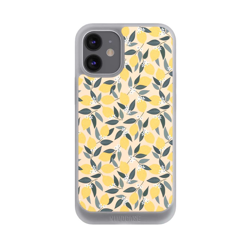 iPhone 12 mini NIVOpure Rosa Zitronen-Muster