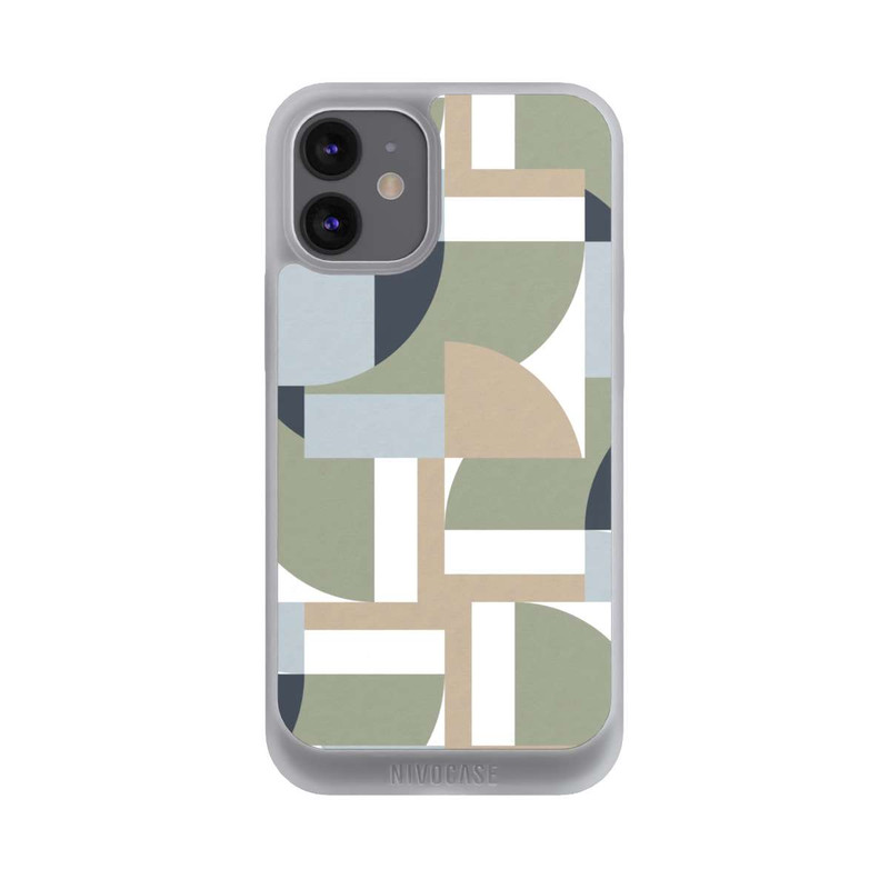 iPhone 12 mini NIVOpure Futuristische Bauhaus Polygone Beige