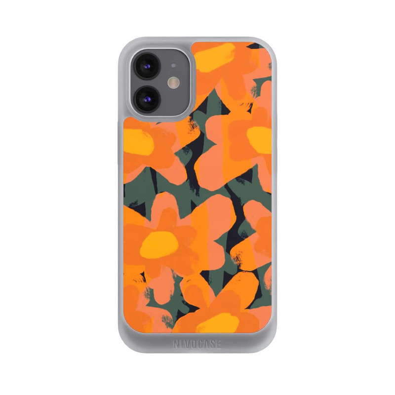 iPhone 12 mini NIVOpure Flower meadow orange