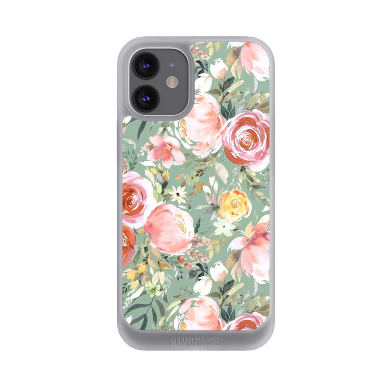 iPhone 12 mini NIVOpure Pastellfarbener Pfingstrosenstrauß