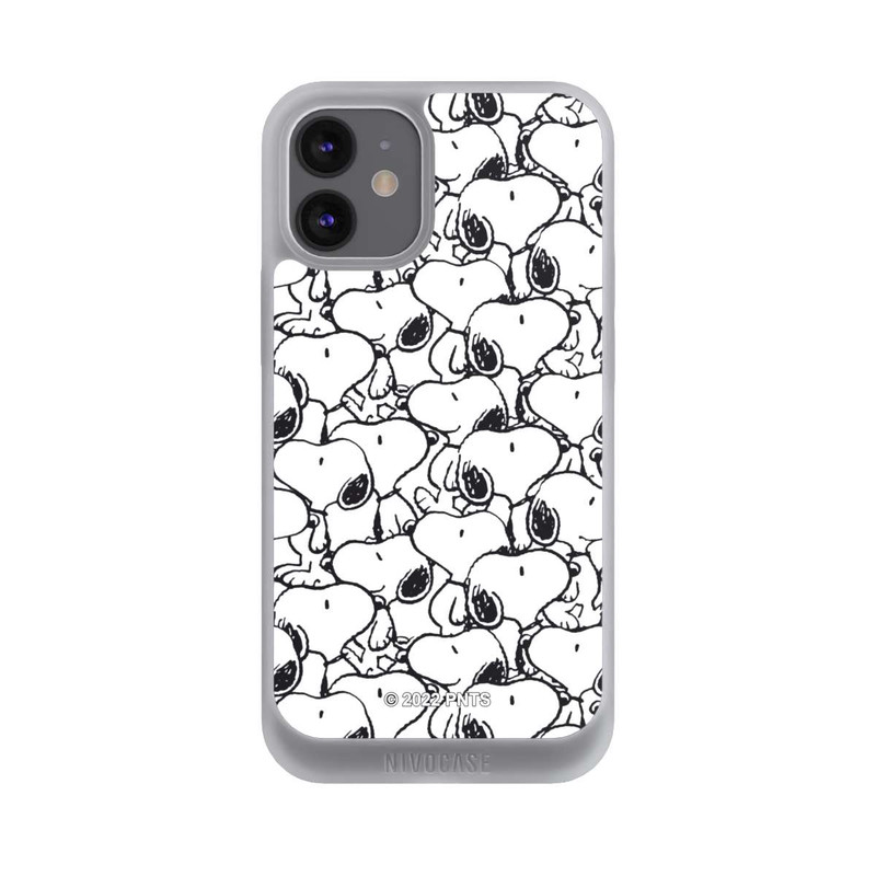 iPhone 12 mini NIVOpure Snoopy Muster Schwarz und Weiß