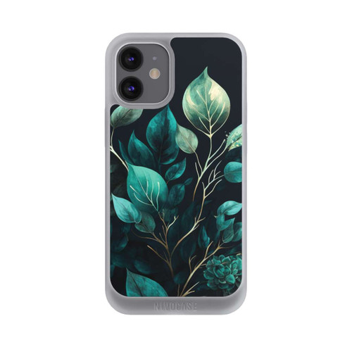 Apple iPhone 12 mini NIVOpure Eucalyptus Fond Sombre avec IA