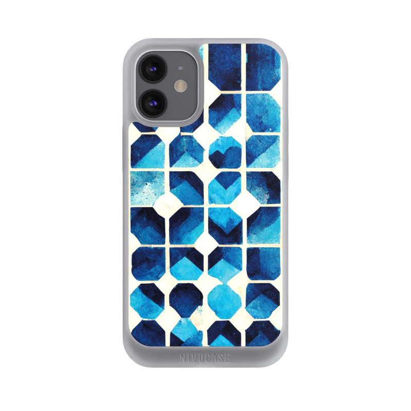 iPhone 12 mini NIVOpure Motif bleu