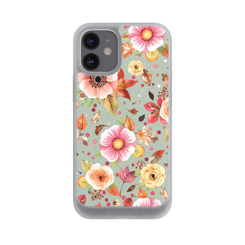 Apple iPhone 12 mini NIVOpure Autumn Flowers Soft Green
