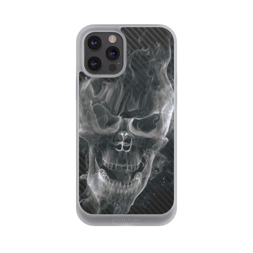 Apple iPhone 12 Pro NIVOpure rauchender Totenkopf Carbon