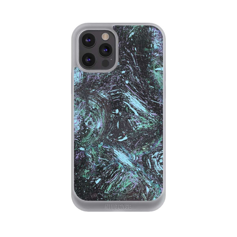 iPhone 12 Pro NIVOpure Abstrakt tropfender Staub lila