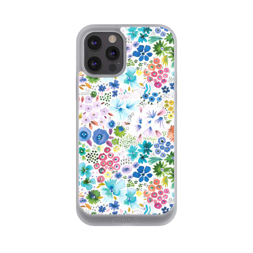 Apple iPhone 12 Pro NIVOpure Kunstvolle kleine Frühlingsblumen blau